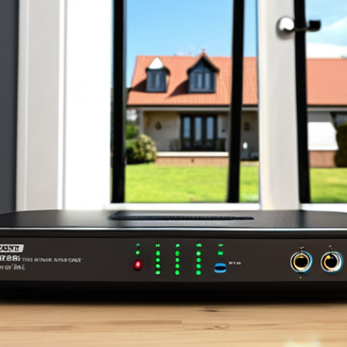 Home 11 **
A secure router with a shield around it, showing a modern home in the background. Emphasize the importance of updating router firmware with a visual representation of a "cyber lock" and the phrase "Update to Protect".
**