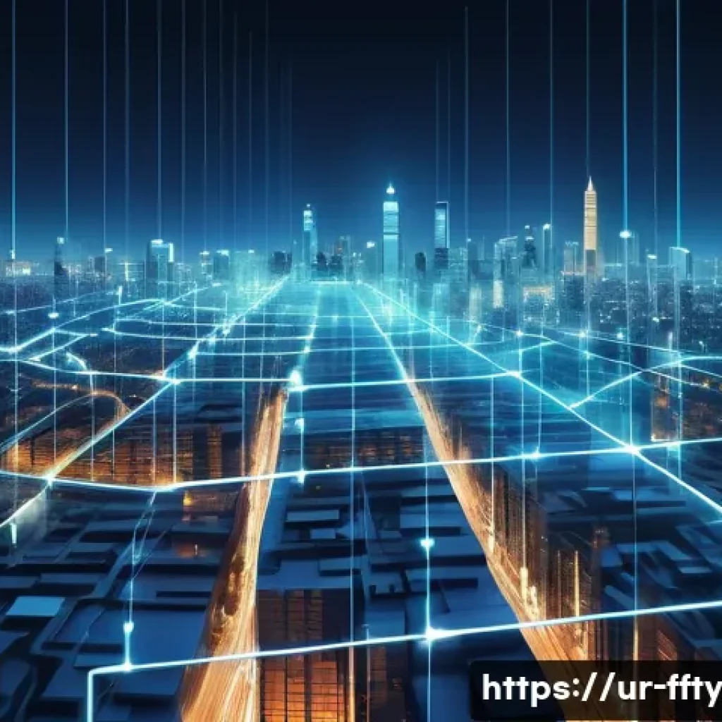 블록체인 기술의 인증 및 보안 - A highly detailed digital illustration of a futuristic blockchain network emphasizing transparency a...