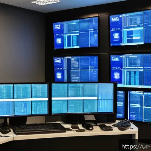 Home 17 스마트 그리드 보안 문제 - A high-tech smart grid control room in Pakistan featuring modern security measures: biometric access...